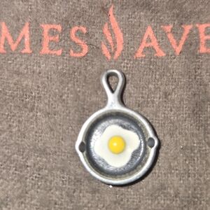 James Avery Silver and Yellow Egg Charm Bracelet "Sunny Side Up"